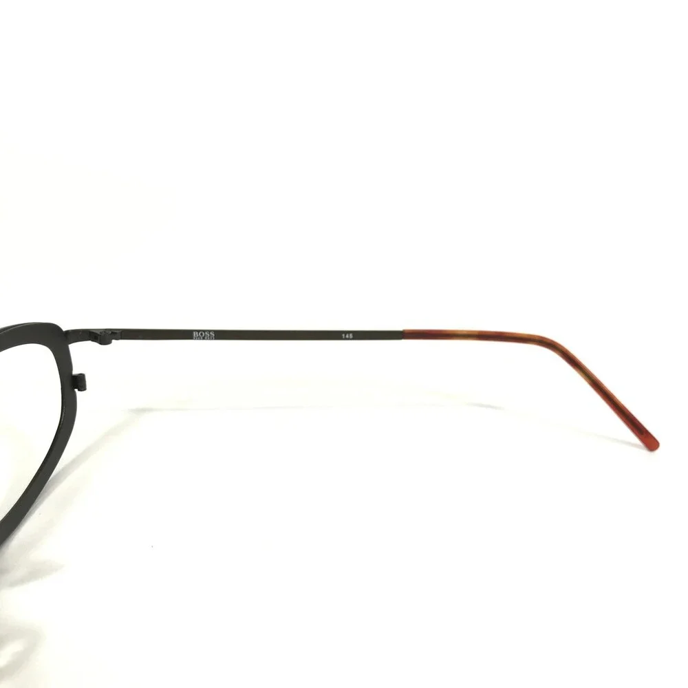Hugo Boss Eyeglasses Frames HB5737 BR Matte Brown Oval Wrap Full Rim 59-17-145